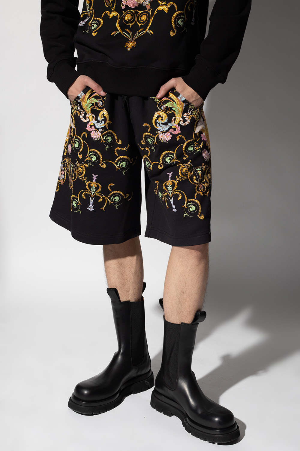 Versace Jeans Couture Baroque print shorts